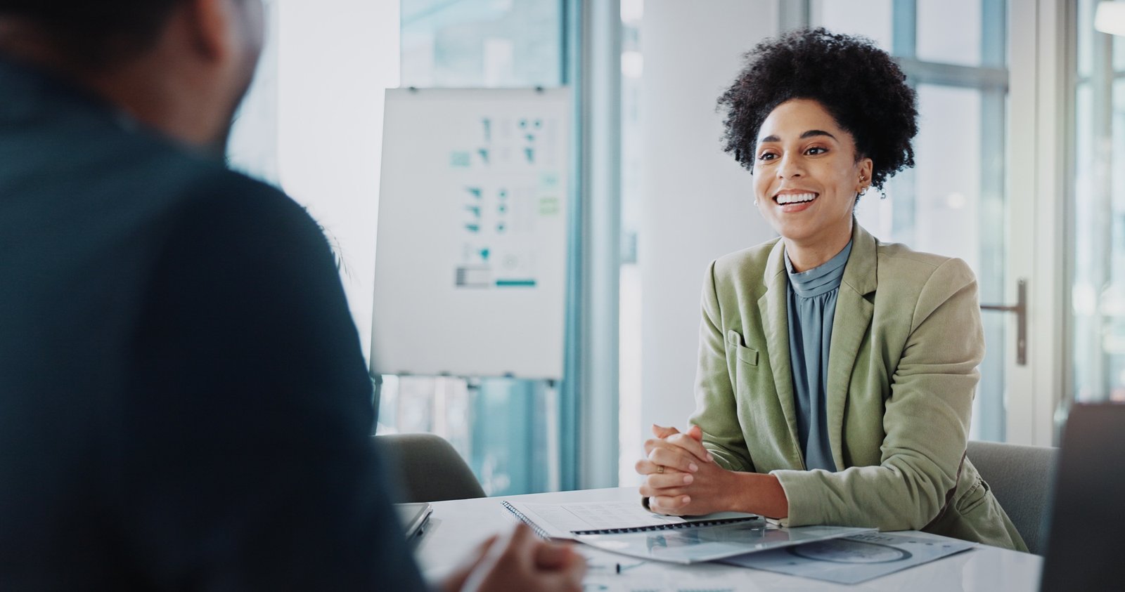 Professional, business people and manager in office for interview, recruitment or hiring process fo